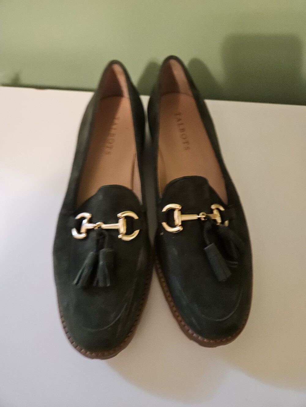 Talbots Horsebit Suede Loafers - Forest Green